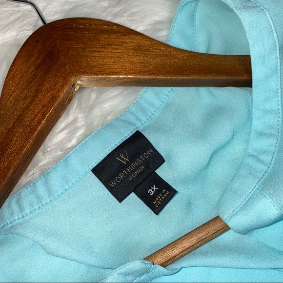 Worthington Woman Mint Sheer Tank Size 3X - Picture 3 of 3